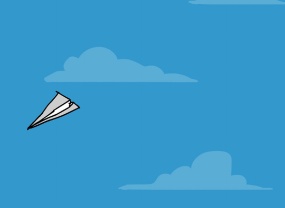 纸飞机飞行轨迹flash动画